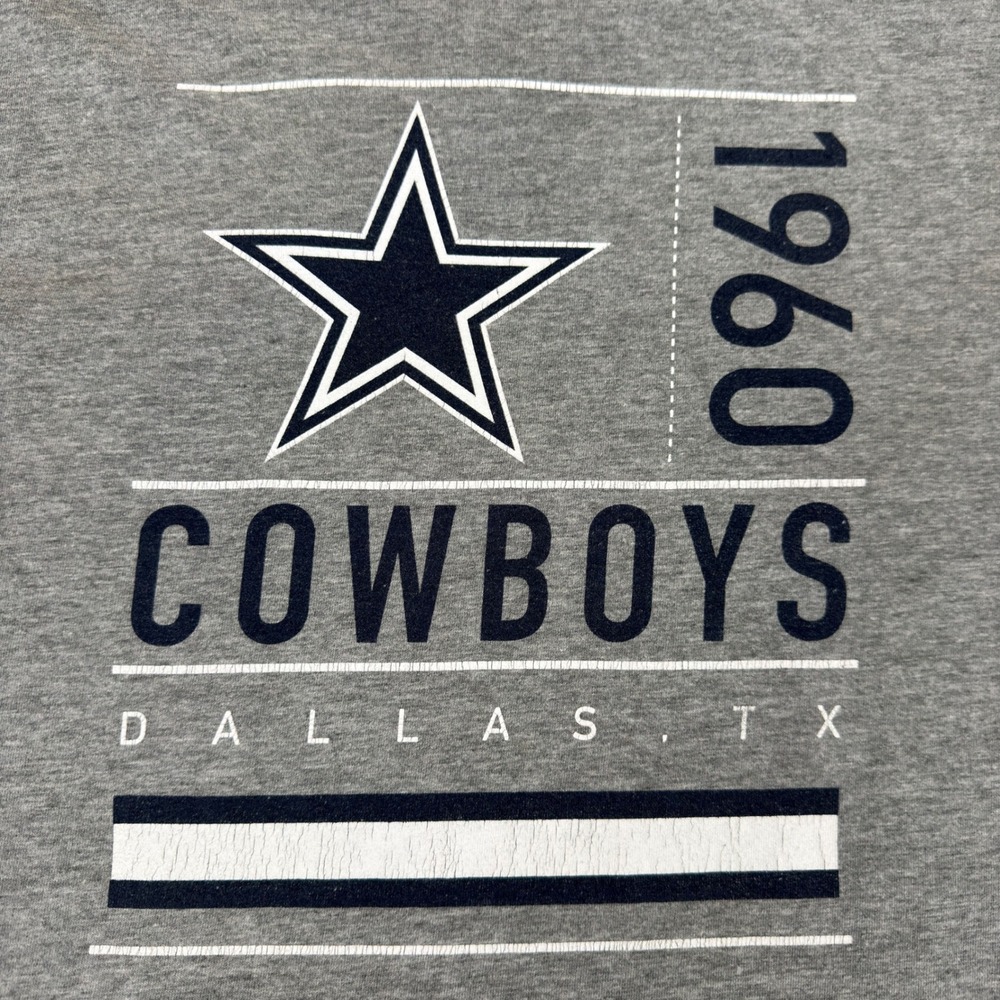 Nike NFL Apparel Dallas Cowboys NFL Mens XL Long Sleeve Grey T-Shirt Graphic - Picture 7 of 12